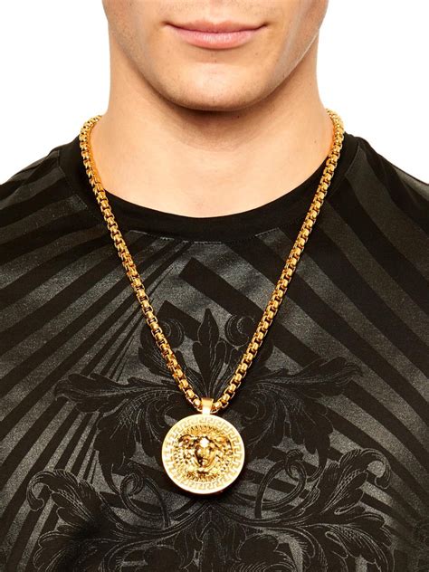 gold mens versace earrings|Versace chain men's.